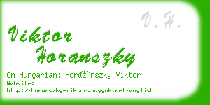 viktor horanszky business card